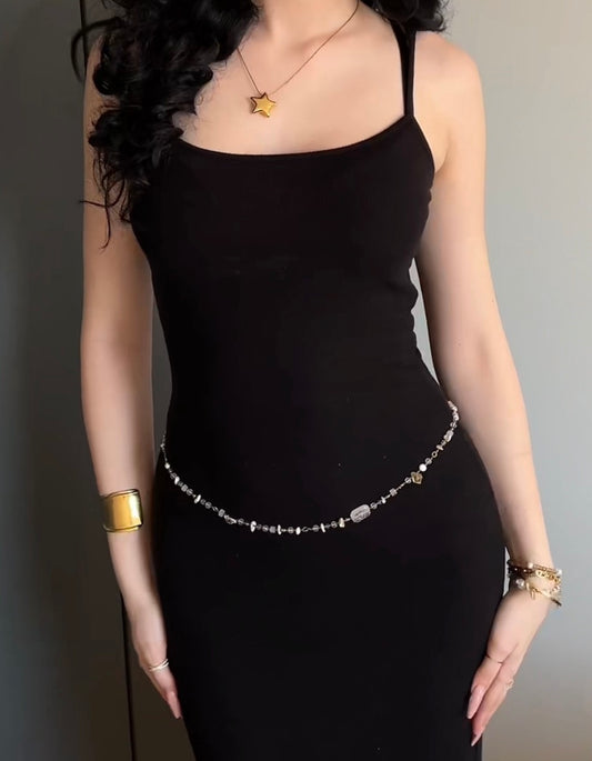 Rose Quartz Hip Chain