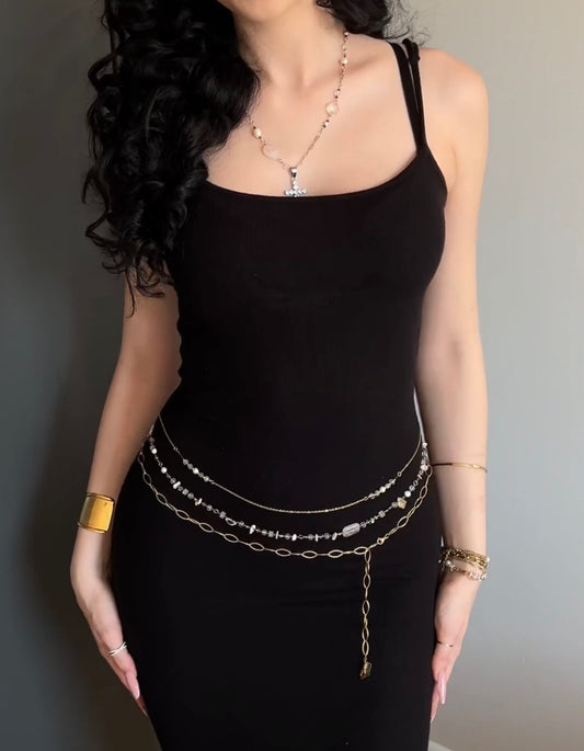 Green Garnet Hip Chain